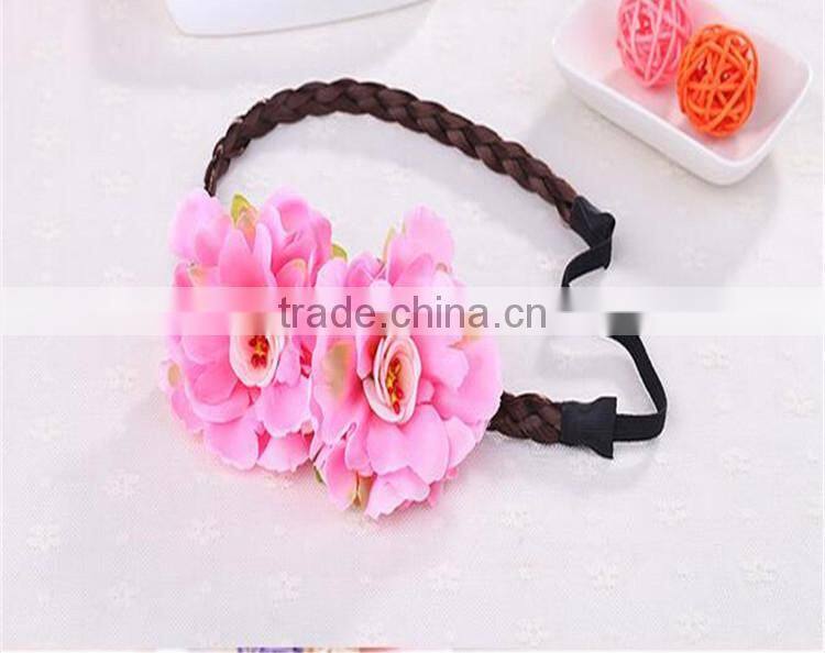 Hawaii Flowers Wig Hairband Wreath Hair Hoop Beach Bohemian Hairpin Fashion