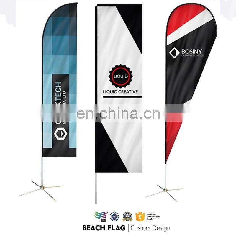 Custom flag promotional roadside display flag stand