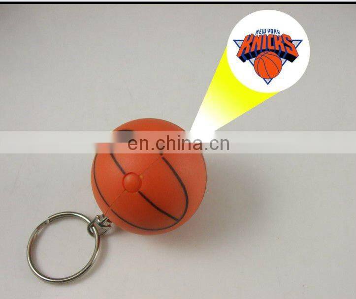 LED basketball logo projection keychain,shenzhen new items