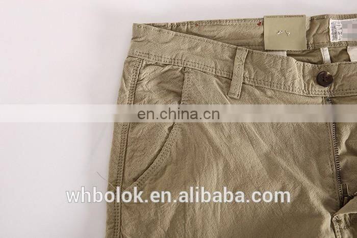 Men's slub cotton pants tapered fit casual pants mens slim fit pants