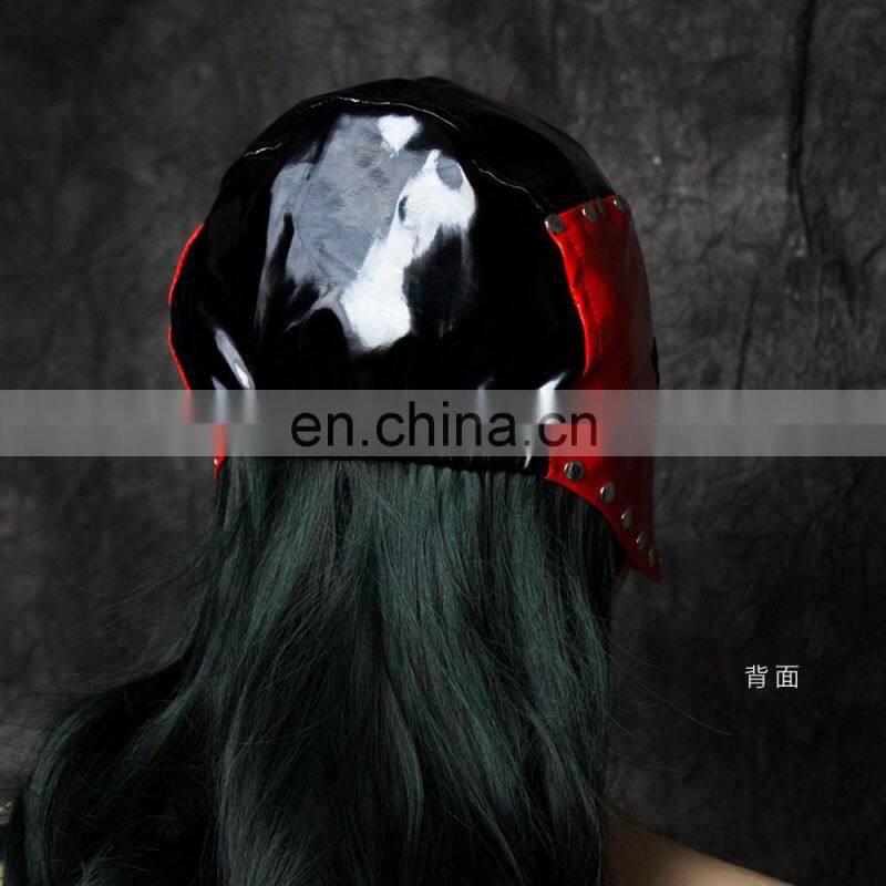 Sexy Shiny Bondage Mask Studded Mask Half Head Hood Sexy Adult Novelty Product