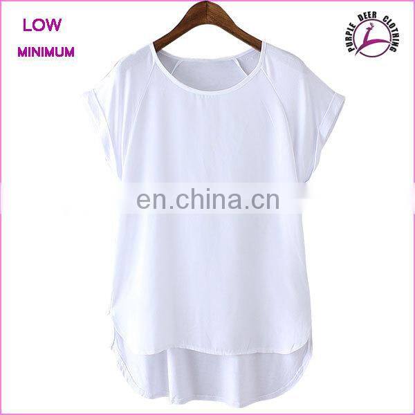 2015 new product women clothes plain white t-shirt wholesale