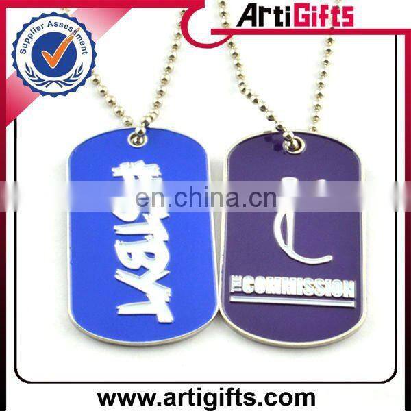 Fashion metal dog tags necklace for men