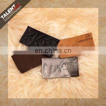 custom brand name logo leather label for jeans