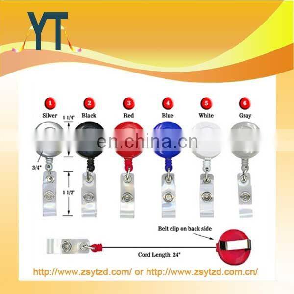 Badge Reel With Spring Hook