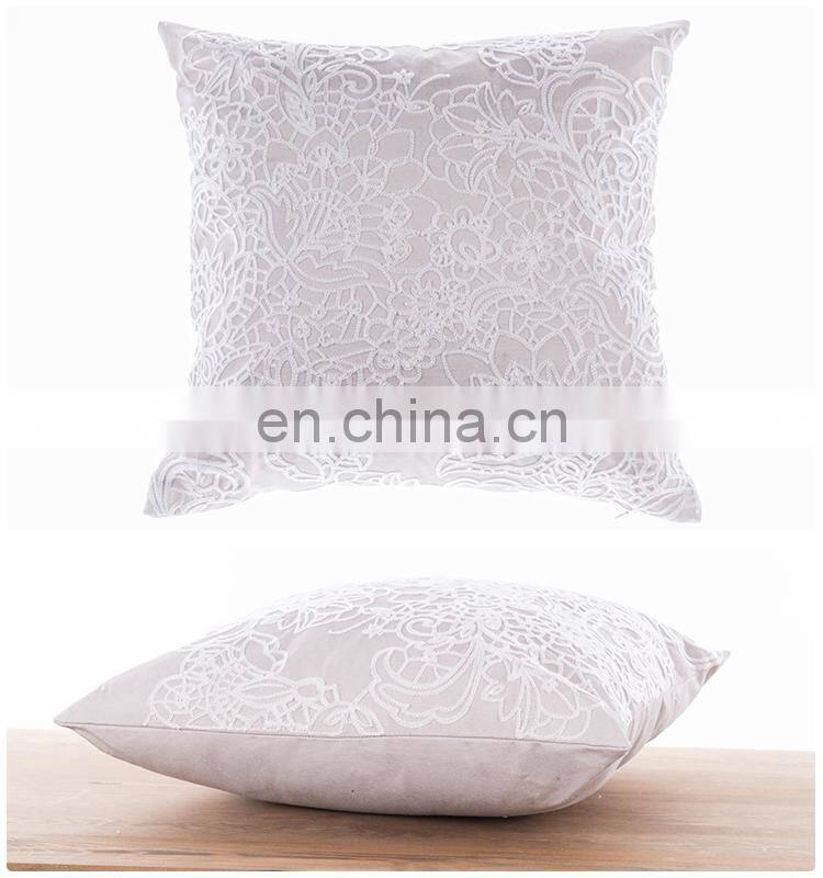 2018 Latest design custom embroidery 100% polyester/fabric cushion macrame pillow custom for sofa