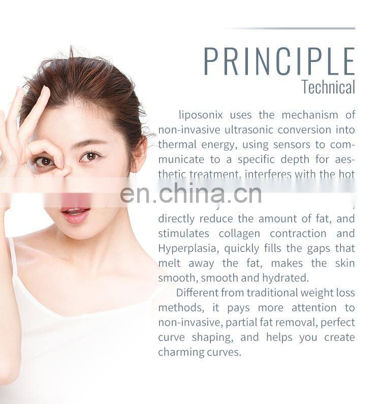 lipo+ HIFU 2 in 1 anti-wrinkle body cellulite removal treatment system equipment with CE