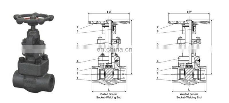 J41H Forged steel flange globe valve