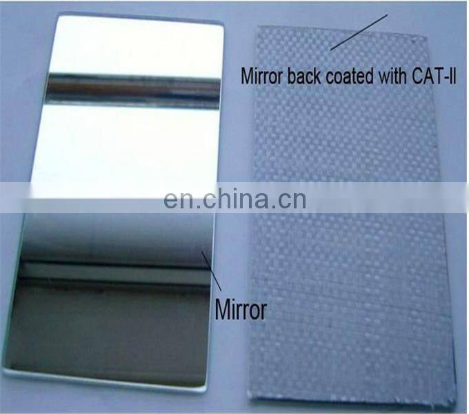 2mm-6mm Safety Mirror Glass With Vinyl Film Back CAT II