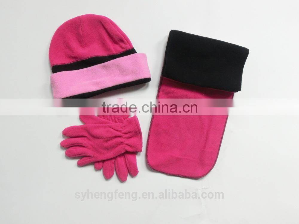 2016 New Three-piece hat scarf and gloves