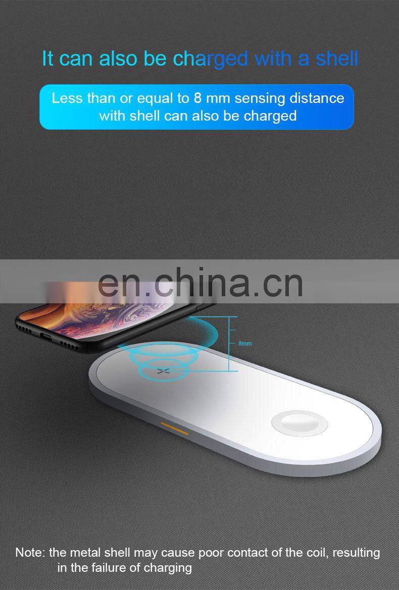 IBD 2019 Hot sale fast charging wireless charger 2 in 1 cable watch charger for iwatch charger for Apple watch for iPhone