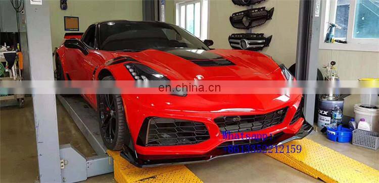 2018year C7 front bumper fit for C7 ZR1 style bodykit pp material bumper