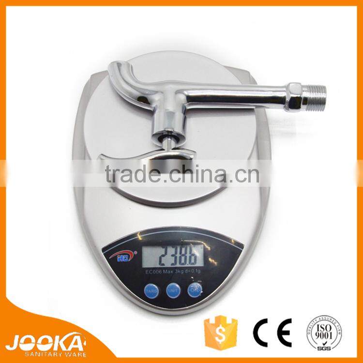 Wall mounted long brass bibcock