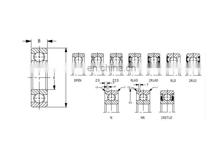 6021 Miniature Ball Bearings Micro Sizes 105x160x26mm