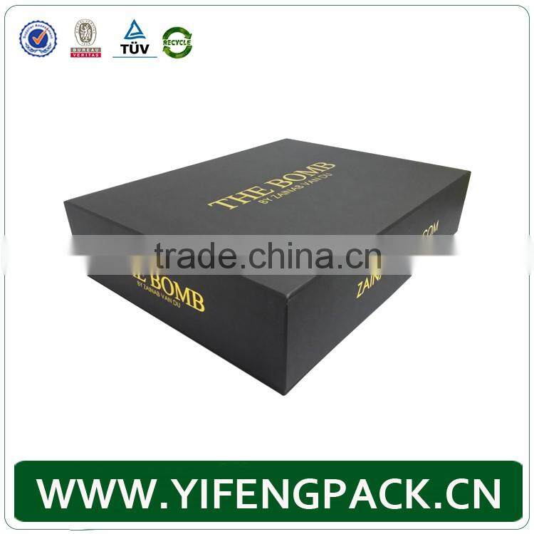 Customized matt black packaging paper gift corrugated box makers