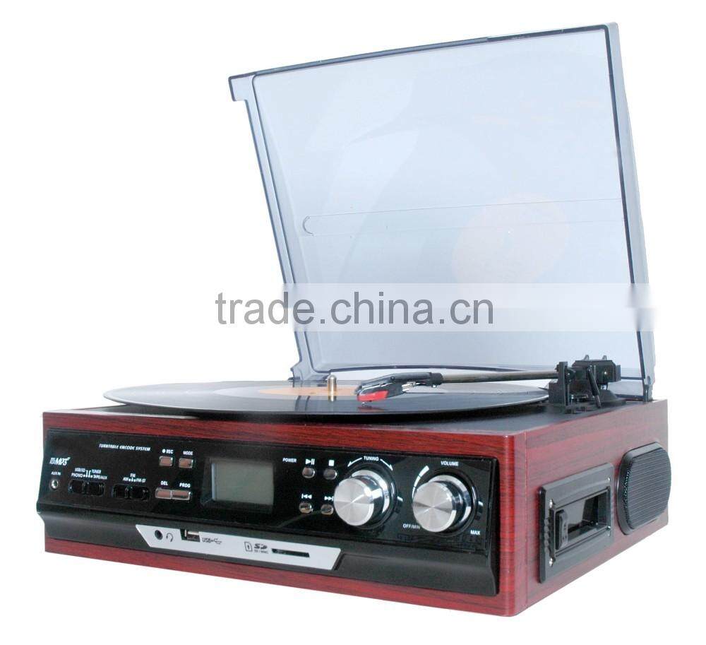 USB Turntable Player and Converter, Hot sale bluetooth Vinyl Suitcase Style Turntable