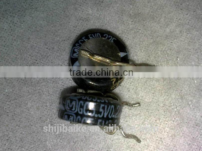 GC 5.5V 0.22F COIN SUPER/DOUBLE LAYER CAPACITOR