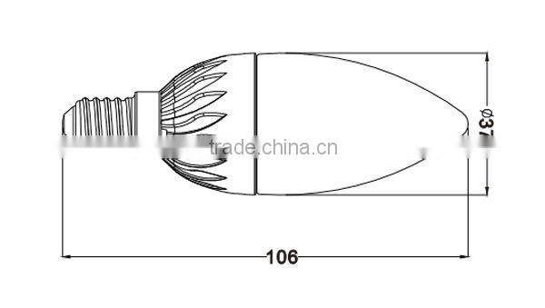 New product AC 220-240V 4W Crystal LED Candle Lights