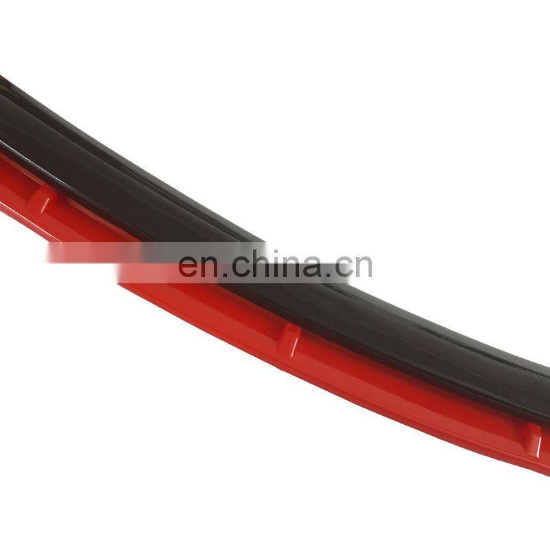 Hot sale with lowest price car parts new style wholesale Gloss Black+Red Front Lip Universal Front Bumper Lip
