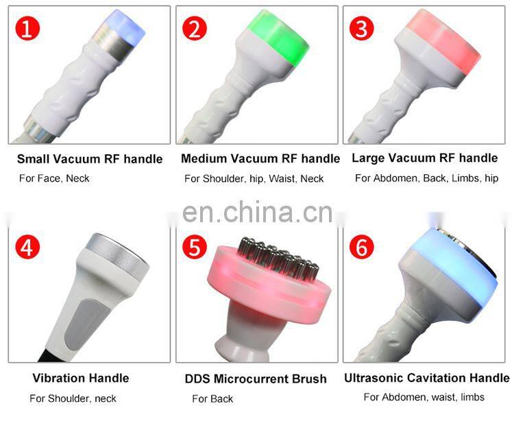 80K Cavitation Microcurrent Brush BIO RF LED Therapy Physiotherapy 6 in 1 Body Shaping Machine