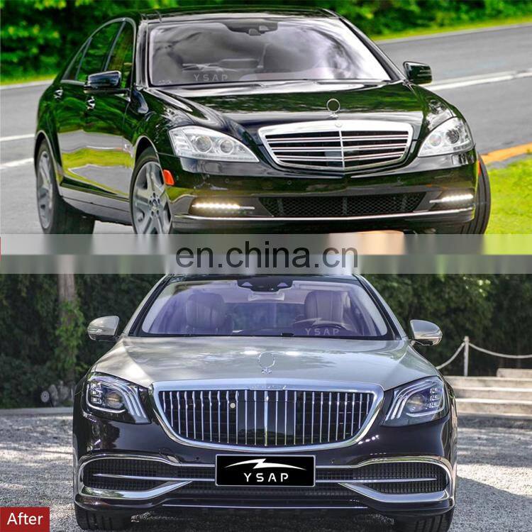 Hot selling auto body parts S class W221 upgrade to W222 Maybach style body kit