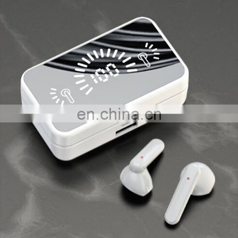 2021 New Mirror H8 TWS Wireless earbuds Mini Earphone 2000mAh LED Display Headset earphone Noise Canceling Gaming Headphones