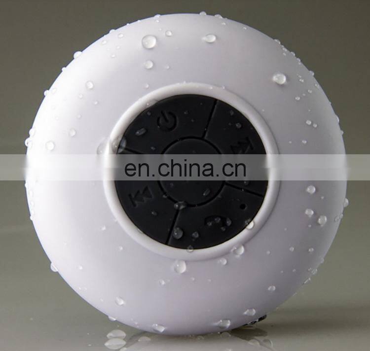 Promotion gift Mushroom suction cup wireless bt waterproof shower speaker bts 06