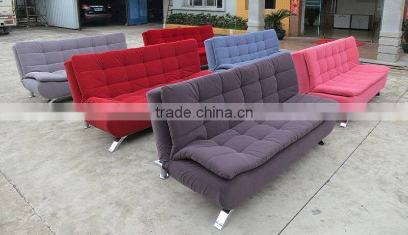 Modern Home Furniture Fabric Double Cushions Sofa Cum Bed Designs