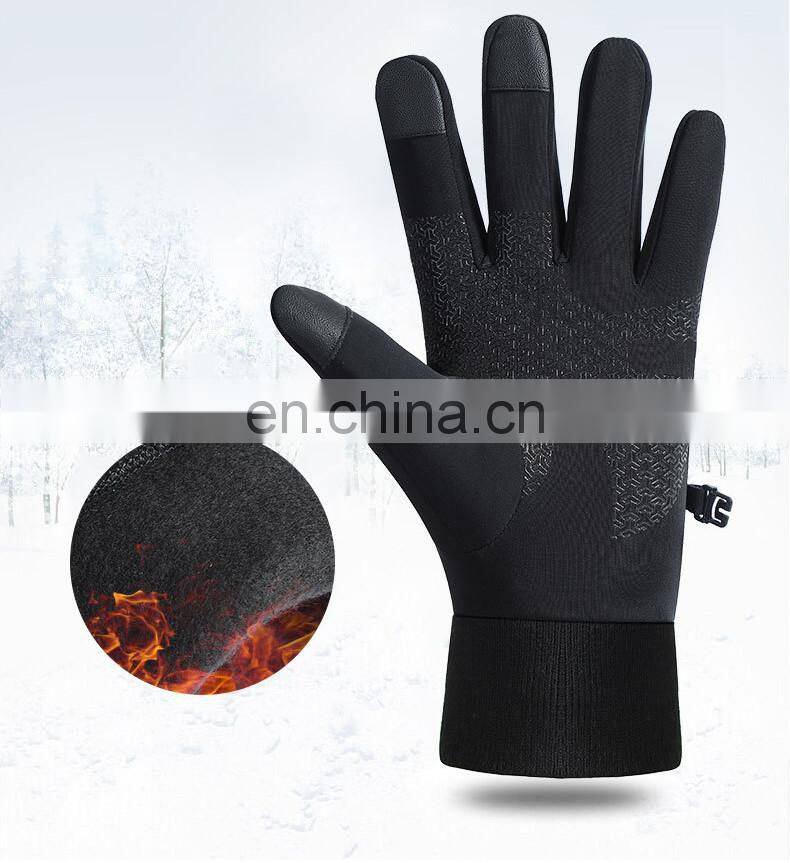 Outdoor Sports Gloves Touch Screen Men Driving Motorcycle Snowboard Gloves Non-slip Ski Warm Fleece Gloves