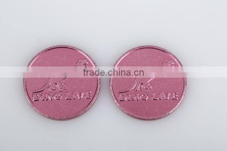 Competitive price durable drink silver color brass token
