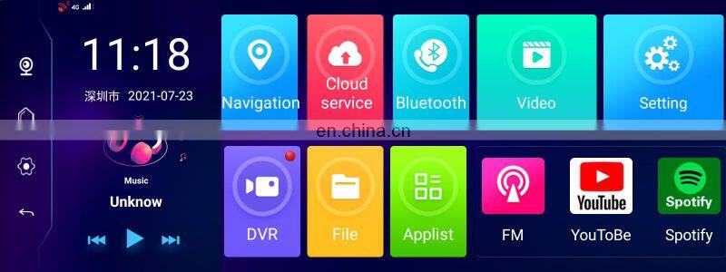 Car Surround Panoramic 4G android system car camera 10.26inch 1080P navigation gps DVR driving recorder with Smart Touch screen