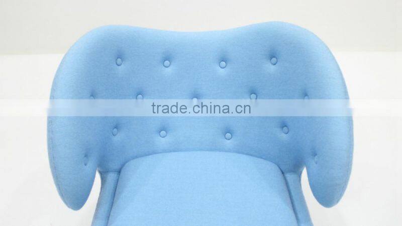 replica fiberglass material elegant grace cashmere Finn Juhl Pelican Chair with solid wood frame