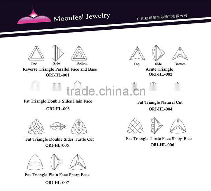 Triangle shape corundum 35# blue corundum