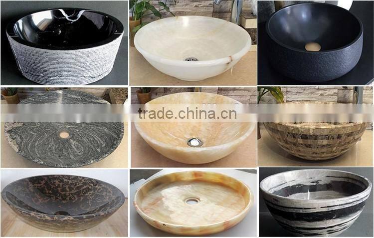 Newest Design Polished Marble Bathroom Beige Sink For Sale