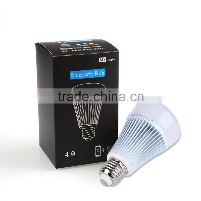 Remote RGBW wholesale bluetooth led bulb 8W AC85-265V