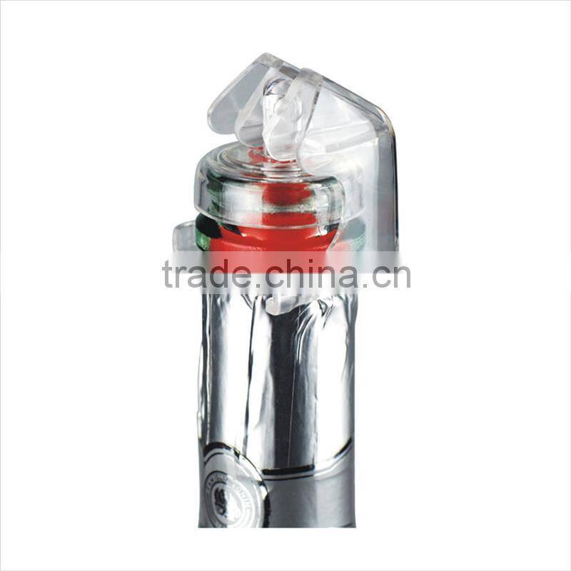 Champagne Bottle Stopper,Wine Bottle Vacuum Saver Sealer Preserver Pump Stopper, Plastic type, clear, in gift box packing
