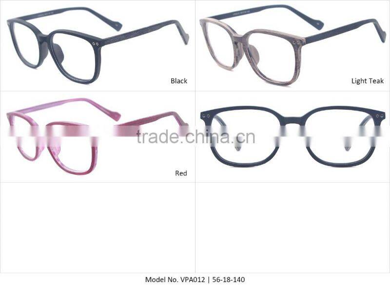 2016 newest designer for men and women wooden texture acetate full rim optical glasses frames