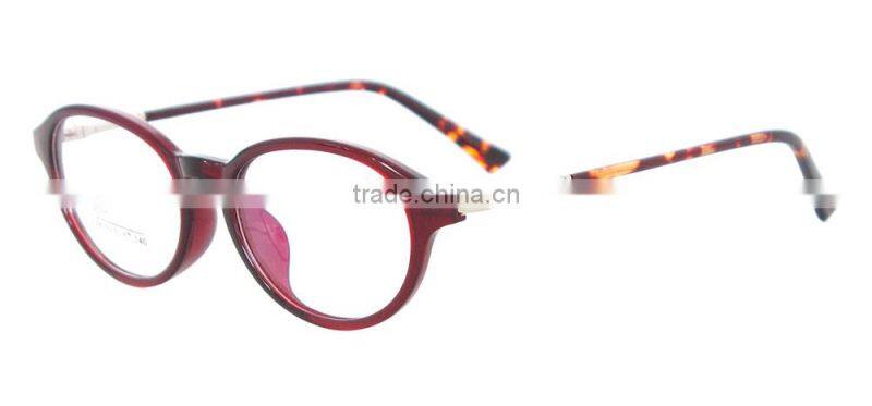 TR90 mixed material oval style 2014 trendy optical eyewear from china wholesale display stand for women