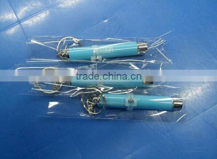 2016 New product led flashlight keychain, led torch projector logo plastic keychain