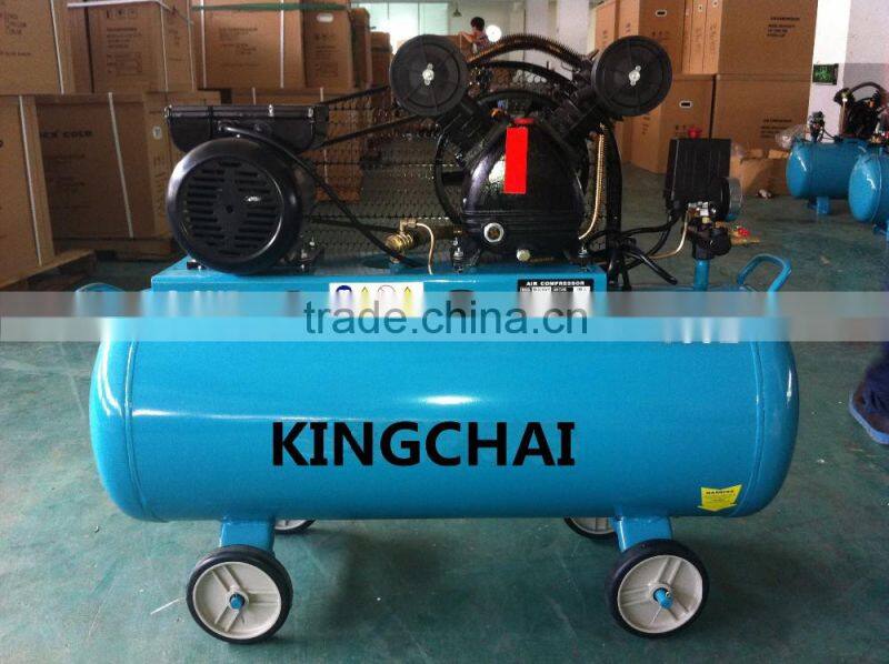 KINGCHAI 100L 150L 200L Portable Piston type Belt Driven air compressor africa market
