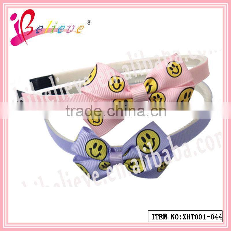 Fashion headwear hair accessories ribbon bow hairbands for nice girls (XHT001--005)