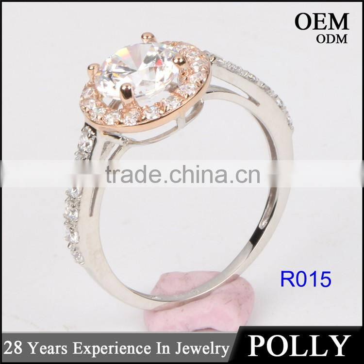 New arriving fashion women rings solid14K gold jewelry AAAAA CZ