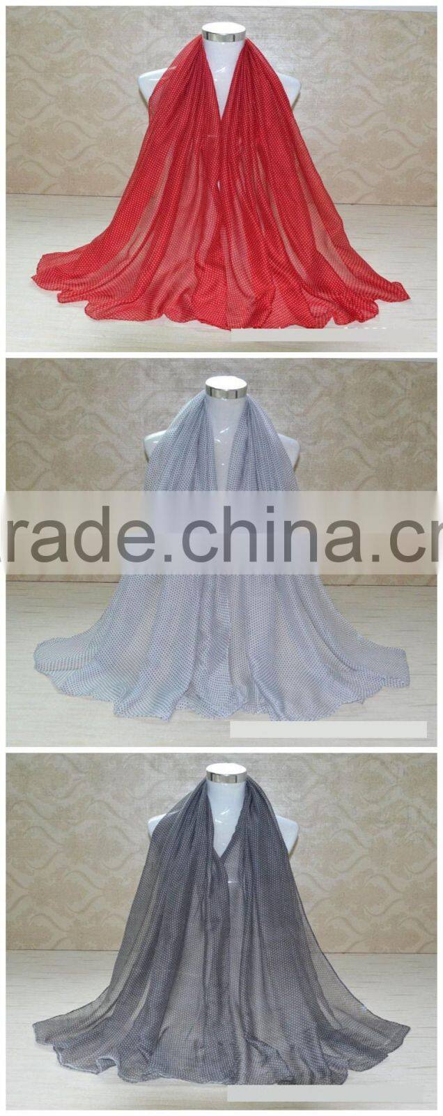 Wholesale Large Size Polka Dot Printed Charm Women Fashion Scarf