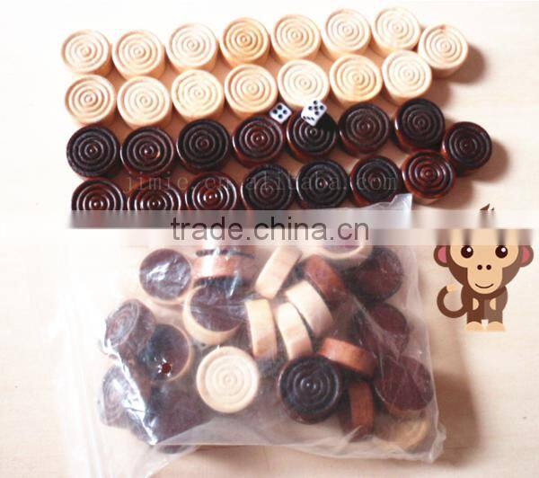 top grade woodeb chess and backgammon pieces