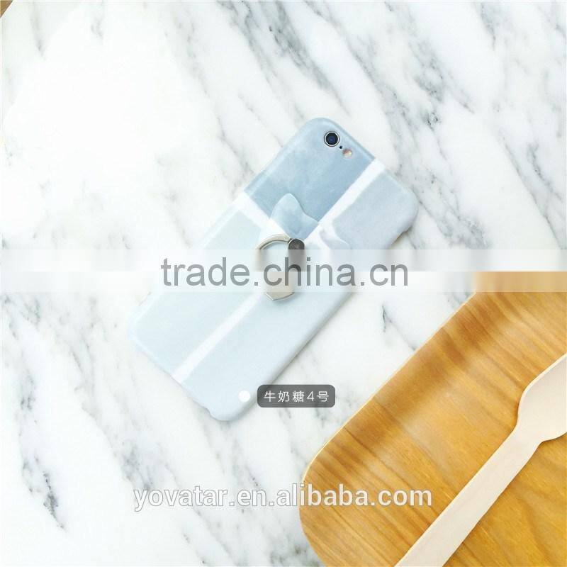 Soft Silicone Mobile Phone Case Simple Style Cell Phone Case for iPhone6/6 plus with Ring Stand