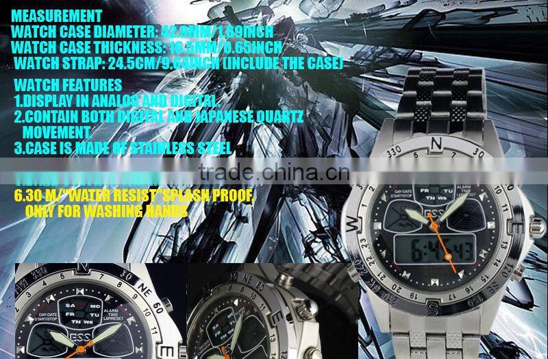 2014 New Mens Digital Analog Dual Sport Watch WM005-ESS