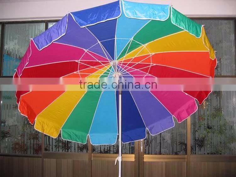 Folding Round Sun Umbrella Shelter Tent Outdoor Beach Rainbow Umbrella