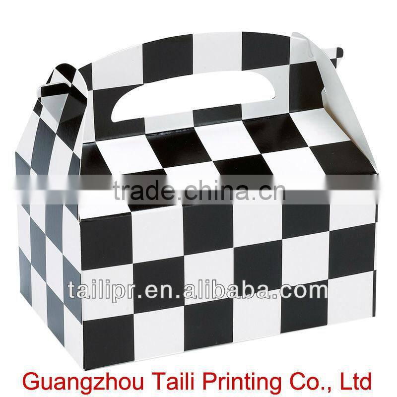 Yellow stripe paper mache craft custom made box