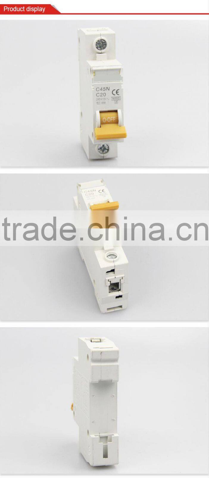 2015 factory supplys newest electric mcb size strong flame-retardant and anti-aging