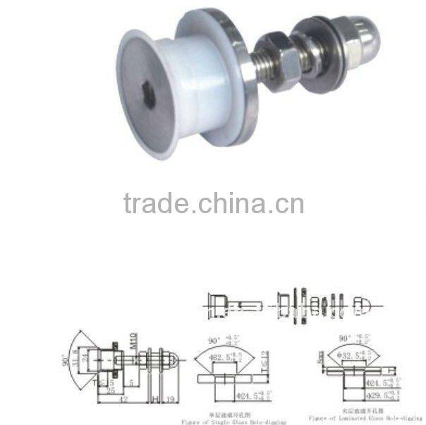 Stainless steel Curtain Wall Glass Fittings with brushed